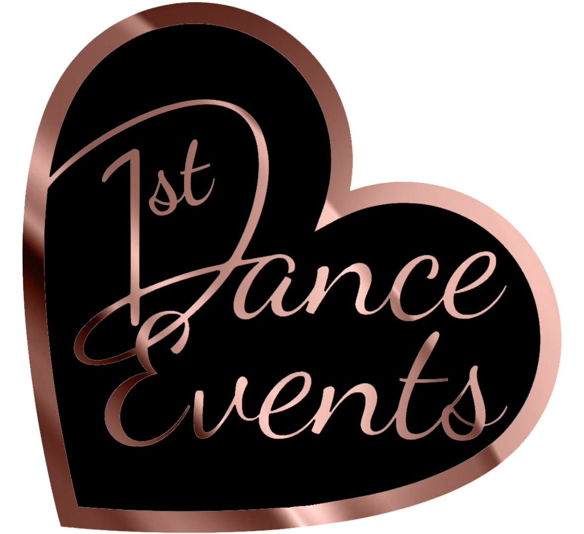 1st Dance Events Black Background Logo